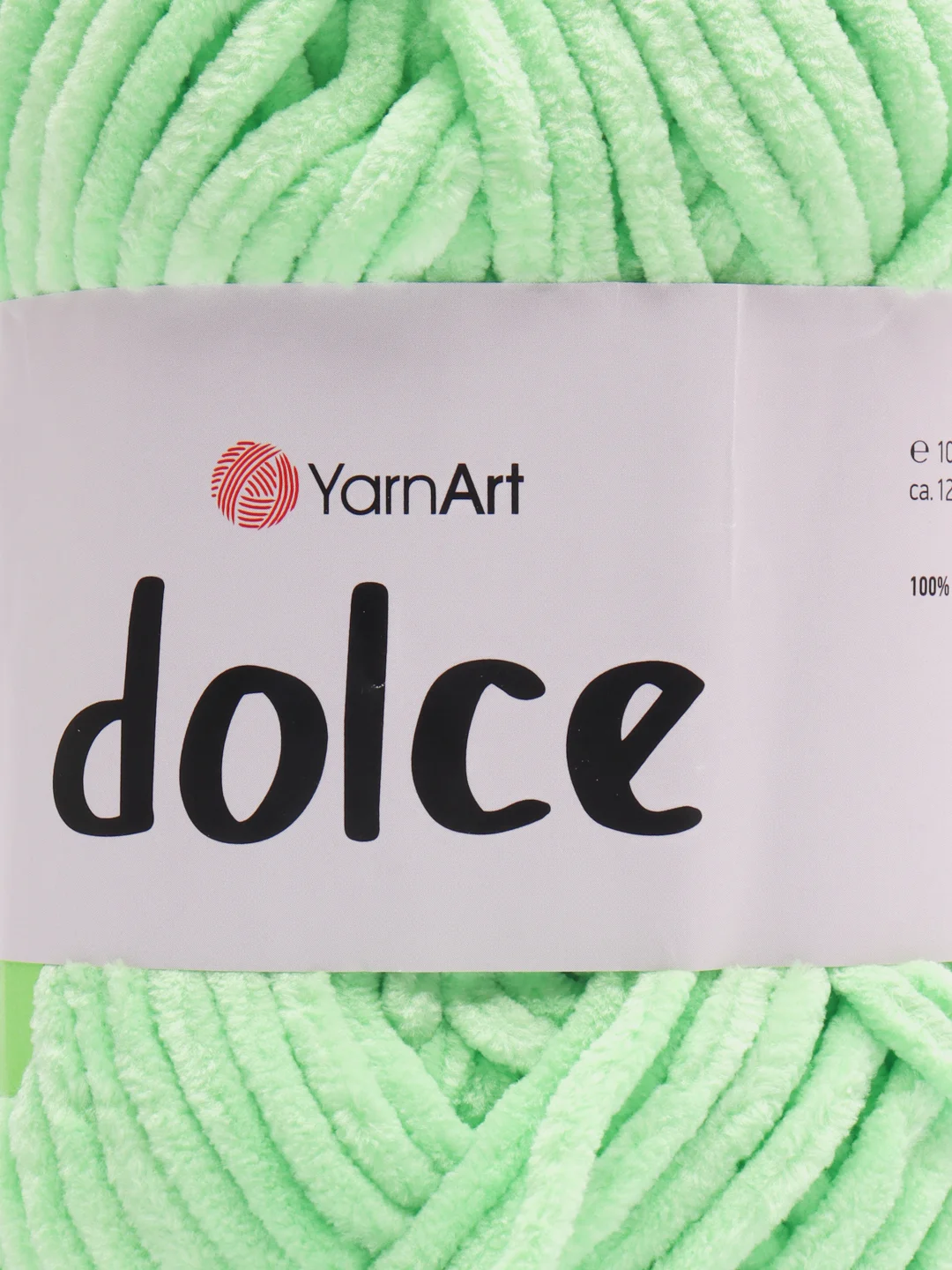 Салатовый пряжа плюшевая YarnArt Dolce (ЯрнАрт Дольче)