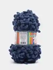 Синий меланж пряжа Alize Puffy Fine, петельки маленькие, 100 г, 14 м