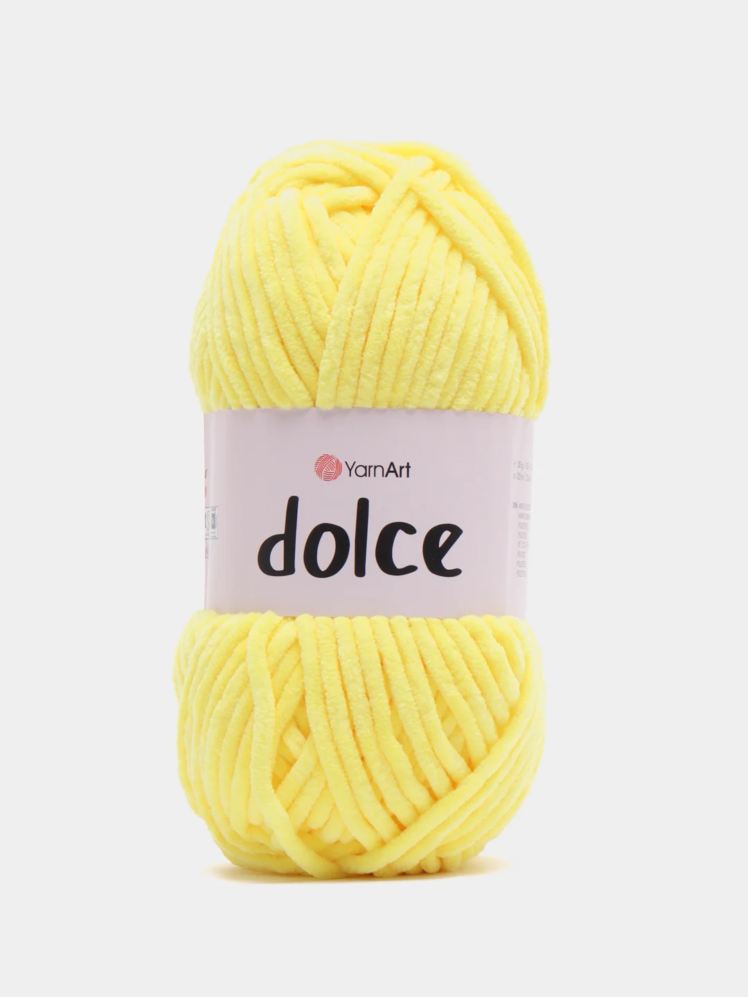 Светло-жёлтый пряжа плюшевая YarnArt Dolce (ЯрнАрт Дольче)