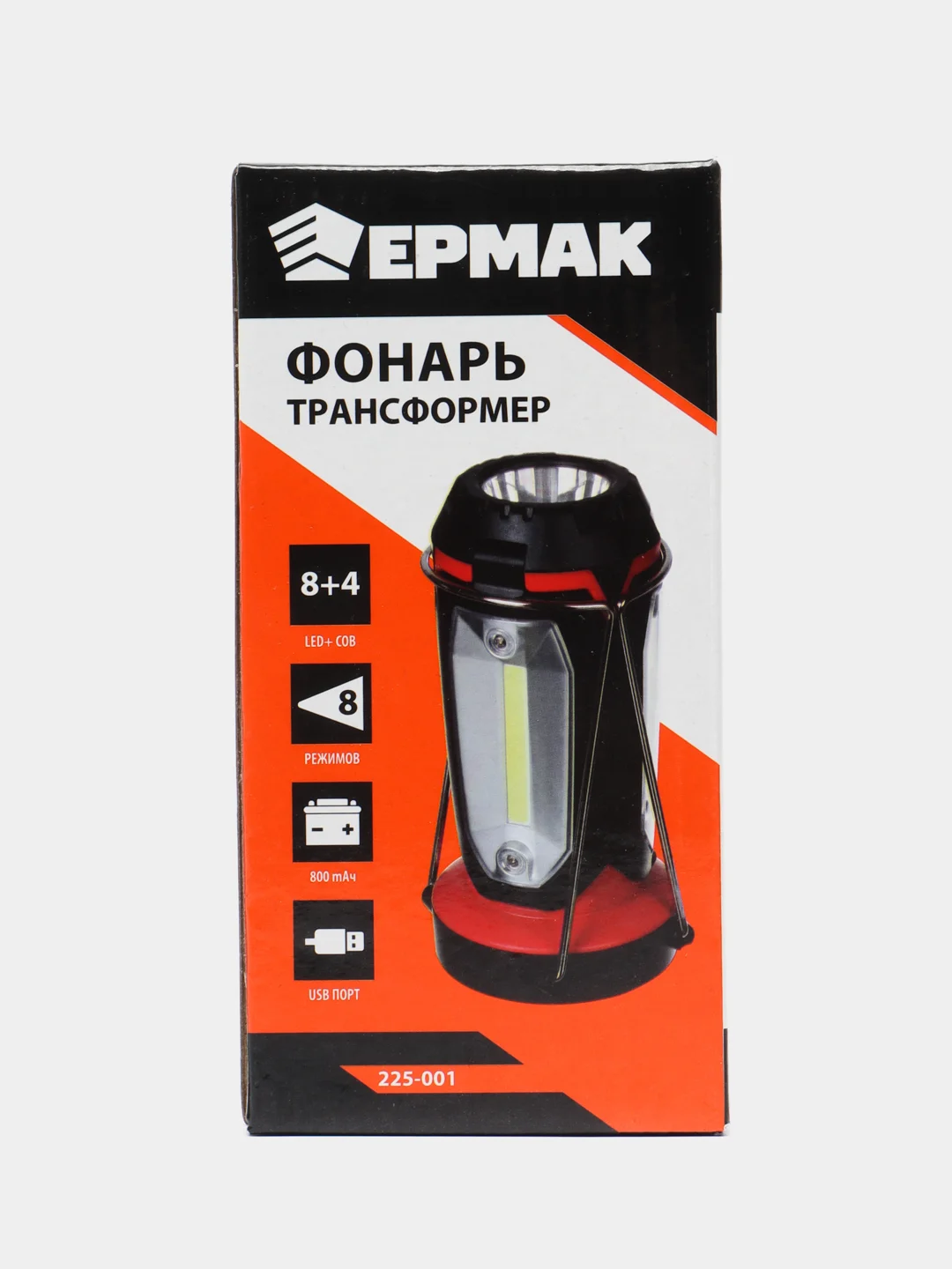 Фонарь-светильник "Чингисхан", 1 LED, 3 COB, 800мАч, USB, 6 режимов, 15 х 8,5 х 8,5 см