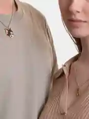 Цепочка парная на Новый год с подвеской