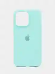 Бирюзовый чехол Silicone Case для iPhone 14, 14 Pro, 14 Plus, 14 Pro Max, с закрытым низом