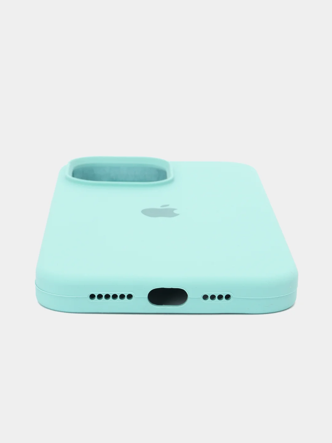Бирюзовый чехол Silicone Case для iPhone 14, 14 Pro, 14 Plus, 14 Pro Max, с закрытым низом