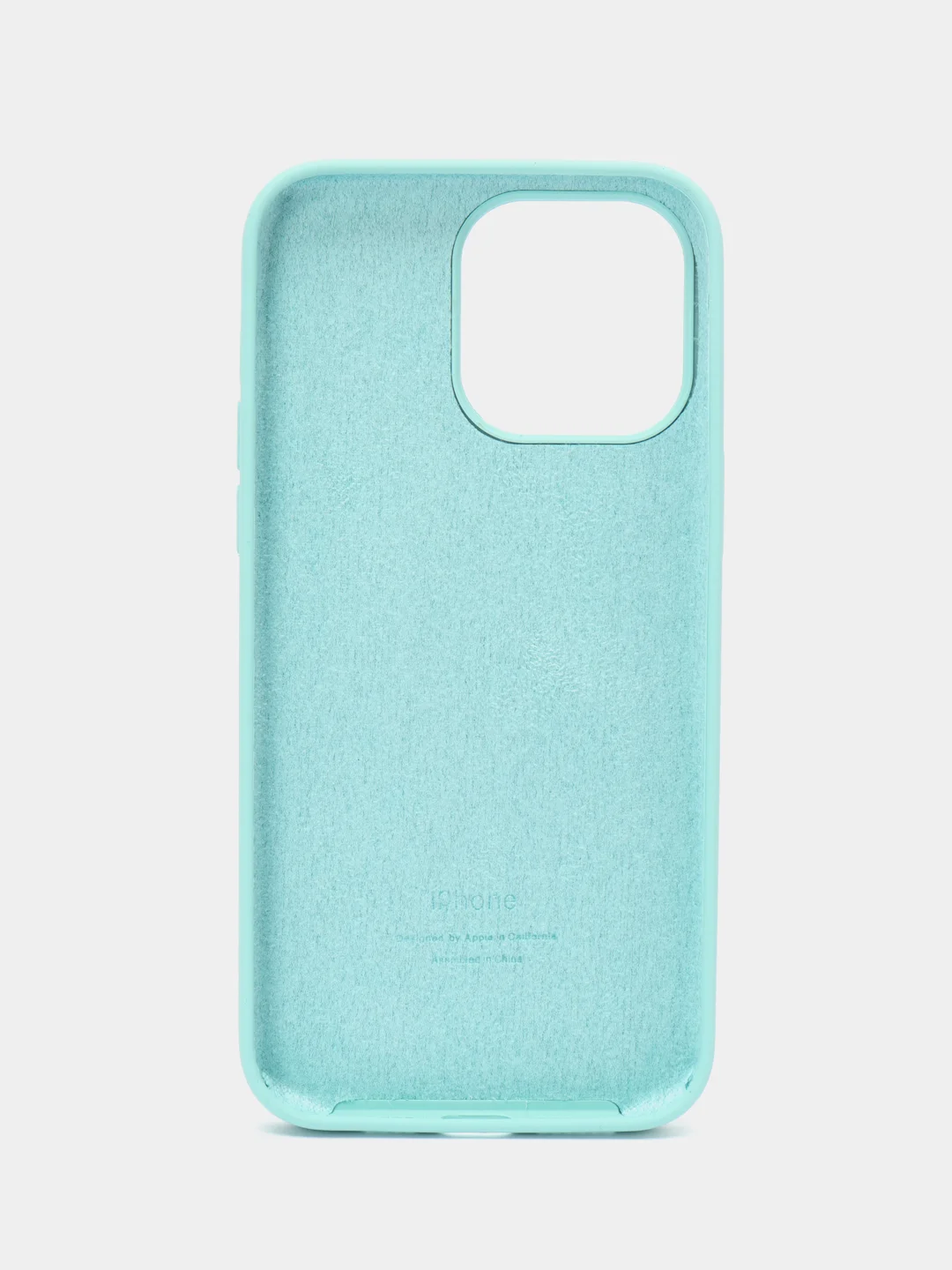 Бирюзовый чехол Silicone Case для iPhone 14, 14 Pro, 14 Plus, 14 Pro Max, с закрытым низом