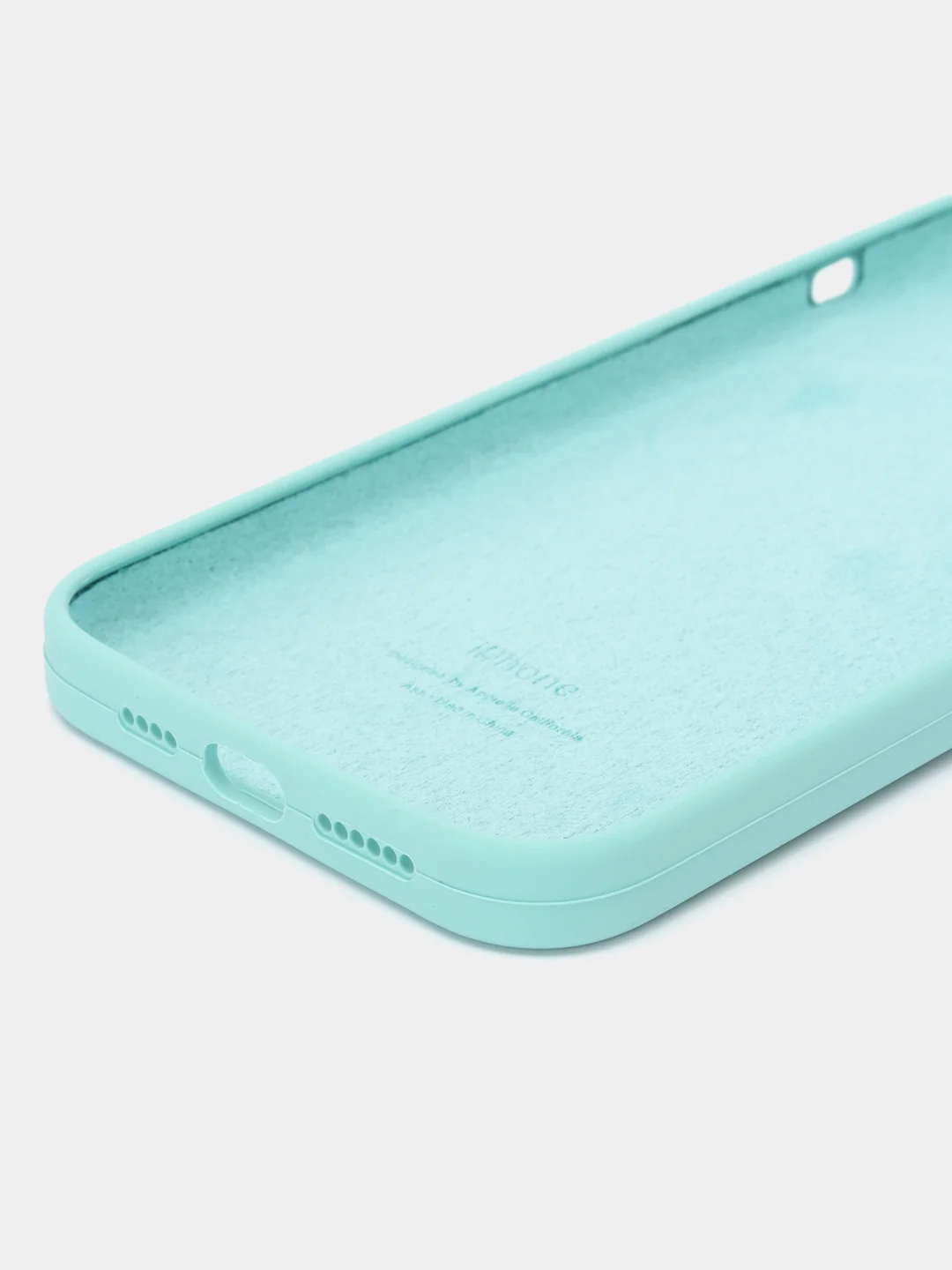 Бирюзовый чехол Silicone Case для iPhone 14, 14 Pro, 14 Plus, 14 Pro Max, с закрытым низом