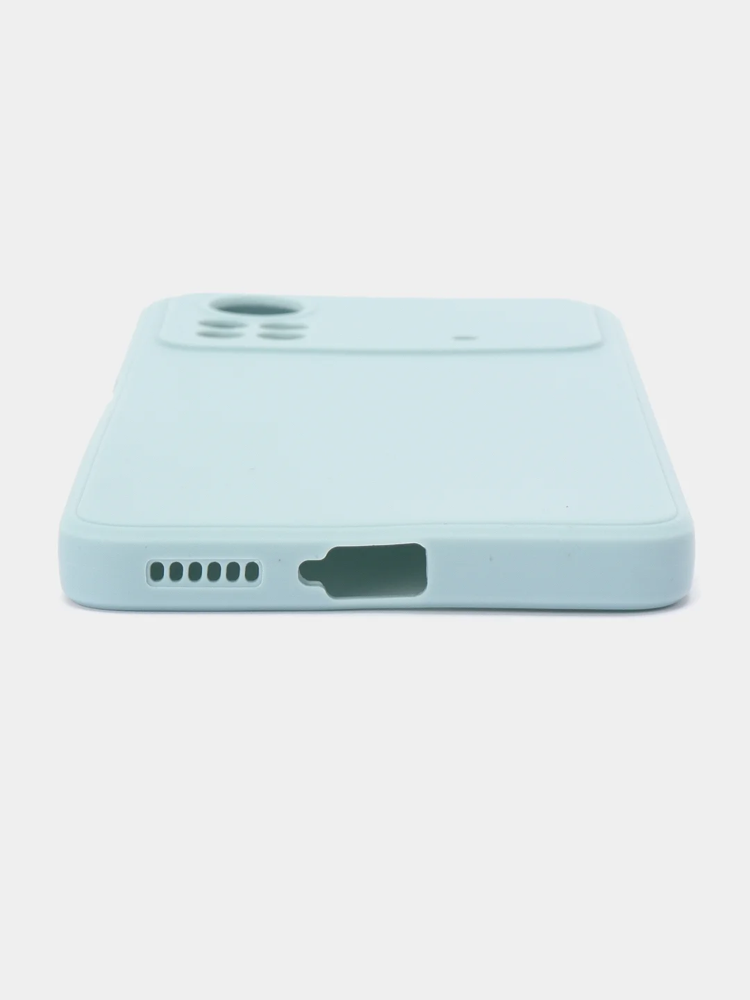 Светло-синий чехол Xiaomi Poco X4 Pro (Сяоми Поко Х4 Про), прозрачный