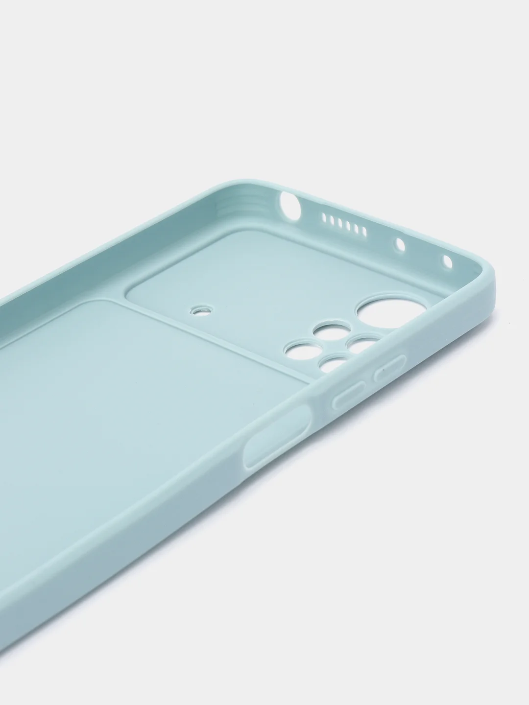 Светло-синий чехол Xiaomi Poco X4 Pro (Сяоми Поко Х4 Про), прозрачный