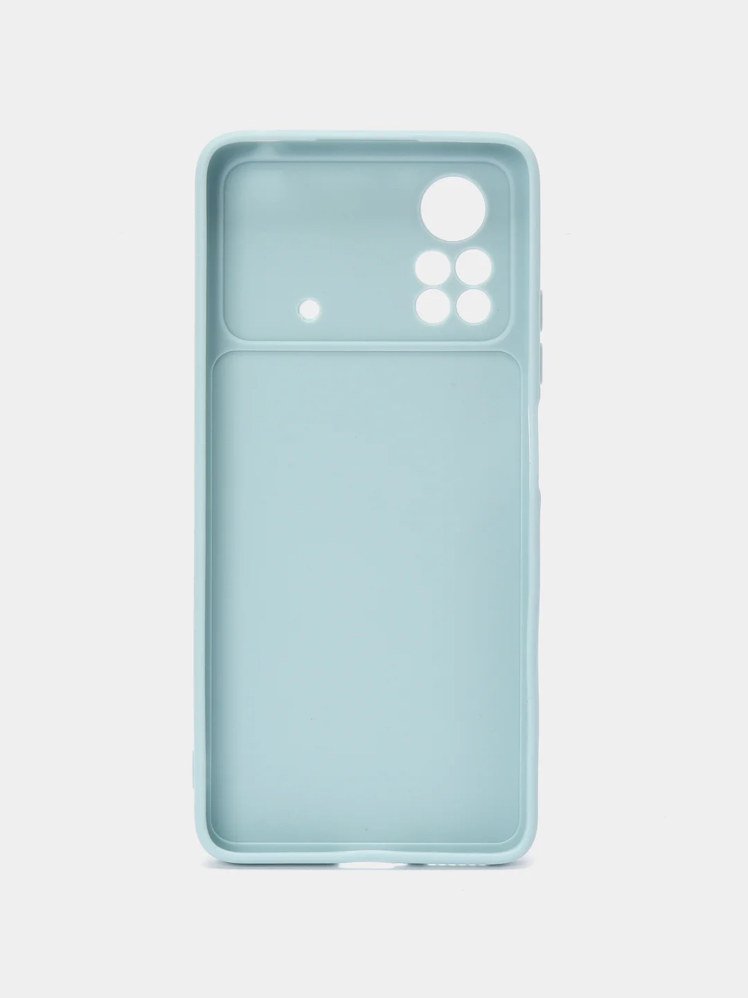 Светло-синий чехол Xiaomi Poco X4 Pro (Сяоми Поко Х4 Про), прозрачный