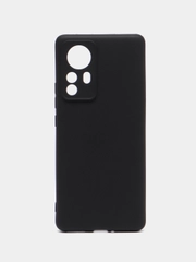 Чехол силиконовый для Xiaomi 12S Pro / Xiaomi 12 Pro, черный, матовый, с защитой камеры