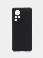 Чехол силиконовый для Xiaomi 12S Pro / Xiaomi 12 Pro, черный, матовый, с защитой камеры