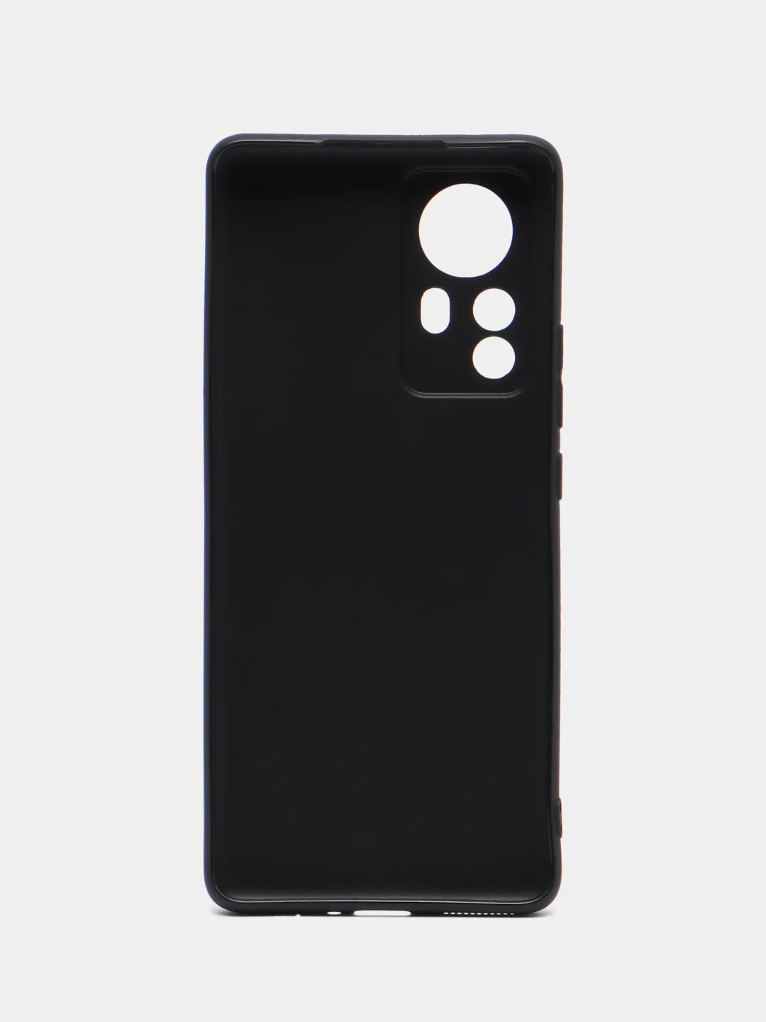 Чехол силиконовый для Xiaomi 12S Pro / Xiaomi 12 Pro, черный, матовый, с защитой камеры