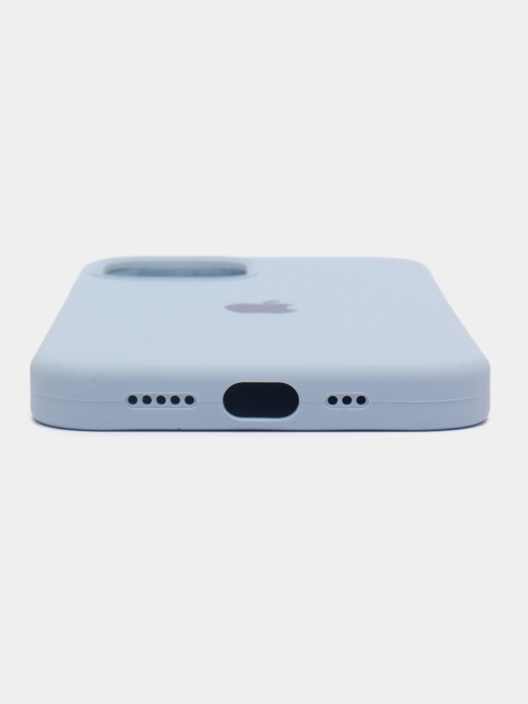 Небесно-голубой чехол силиконовый Silicone Case на Айфон(IPhone) 11, 12, 13, 14, Mini, Plus, Pro, Pro Max
