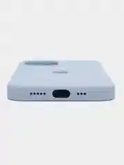 Небесно-голубой чехол силиконовый Silicone Case на Айфон(IPhone) 11, 12, 13, 14, Mini, Plus, Pro, Pro Max