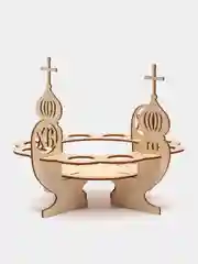 Подставка для пасхального кулича и яиц, 26*26*21 см, на 8 ячеек