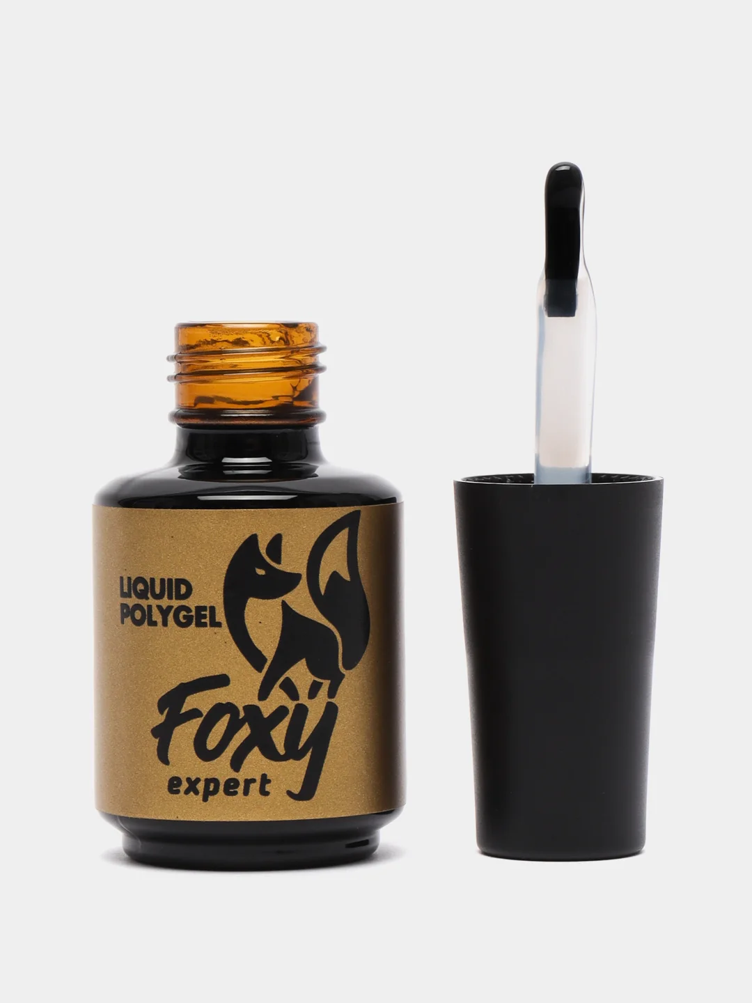 Прозрачный жидкий полигель Foxy expert для донаращивания ногтей, во флаконе, 18 г