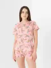 Голубой пижама женская, с шортами