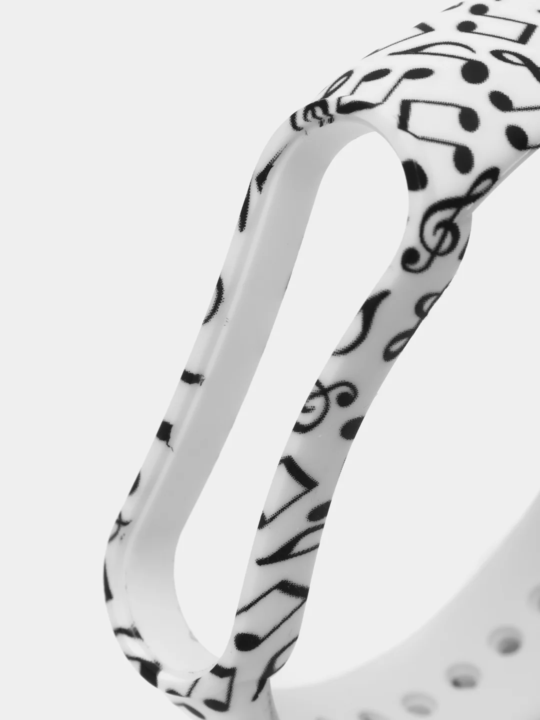 Белый ремешок для Xiaomi Mi Band 5, 6, силиконовый, с принтом