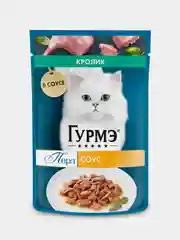 Влажный корм для кошек Гурмэ Перл Нежное филе, со вкусом кролика в соусе 75 г, 26 штук