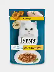 Влажный корм для кошек Гурмэ Желе Де-Люкс, с курицей в желе, 75 г, 26 штук