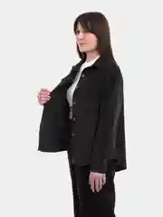 Черный костюм женский спортивный вельветовый, рубашка и брюки SHARMIN