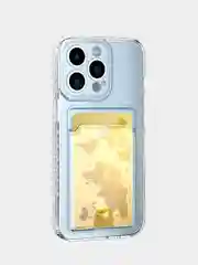 Черный чехол с карманом для карт iPhone 11 12 13 / 14 Pro Max Plus / XR айфон про макс прозрачный