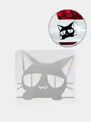 Белый наклейка на авто "Кот"