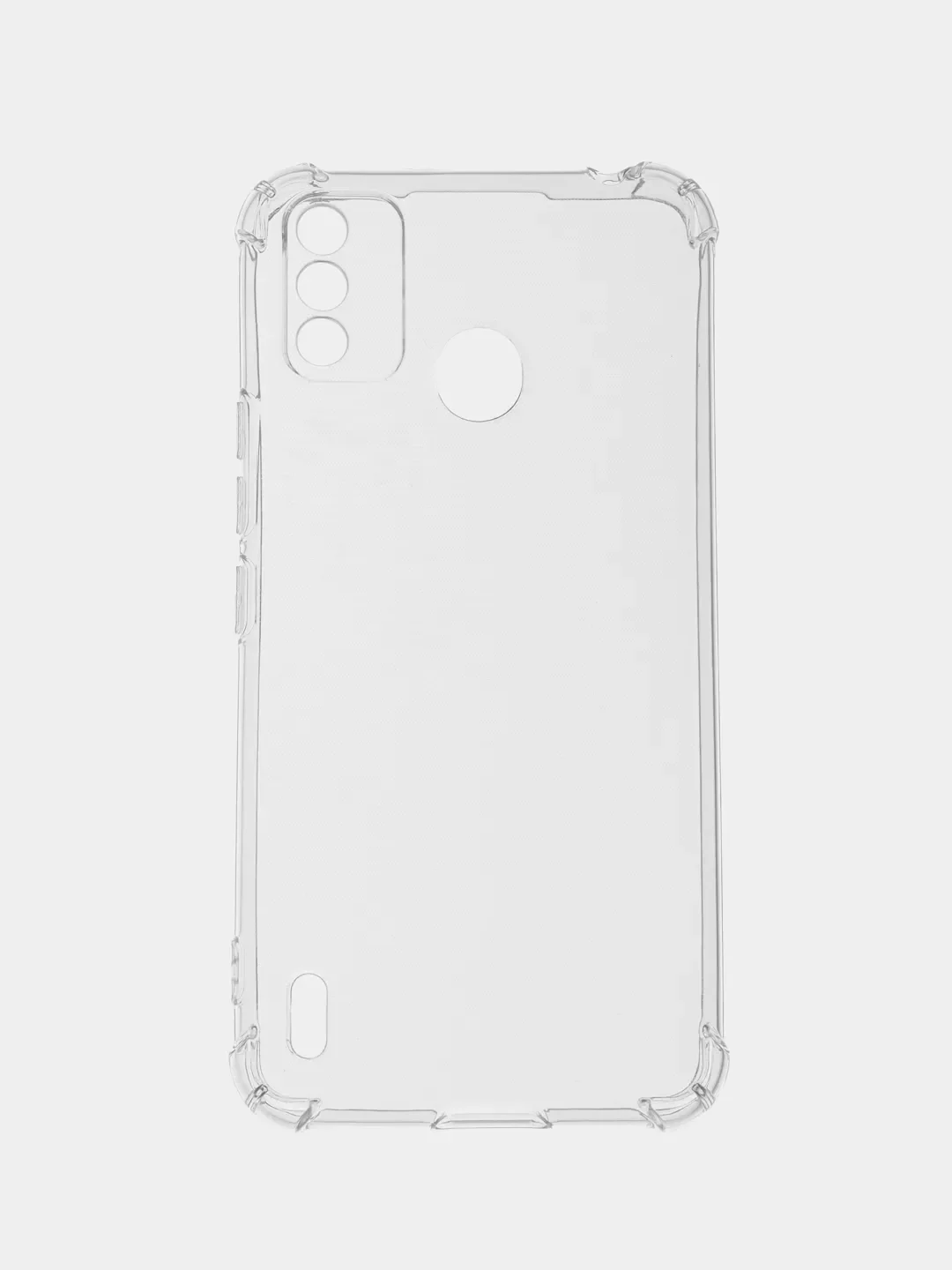 Прозрачный чехол для Itel A48 (Ител А48), силиконовый, прозрачный, с защитой камеры