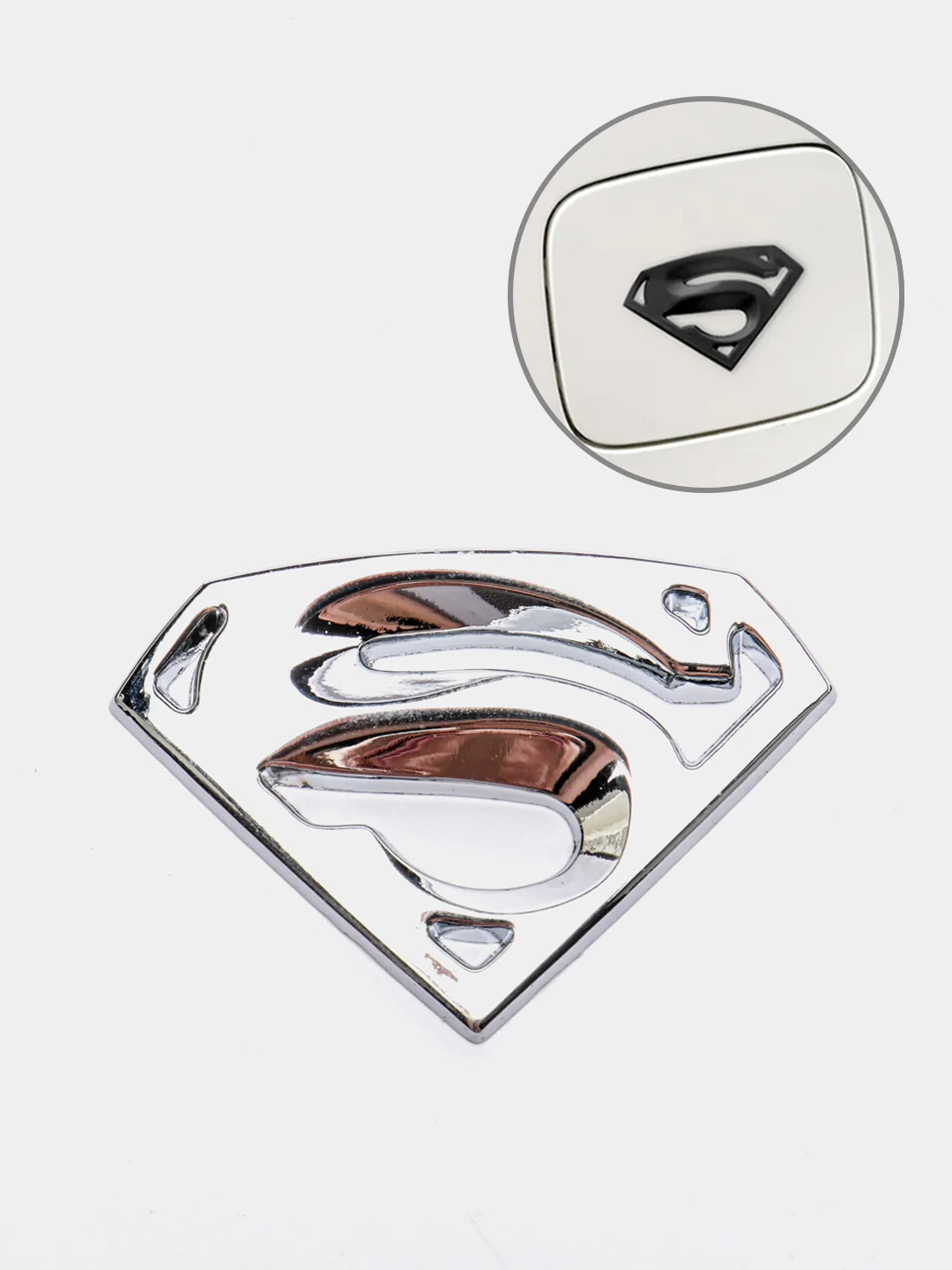 Серебряный украшение металлическое для авто "Superman"
