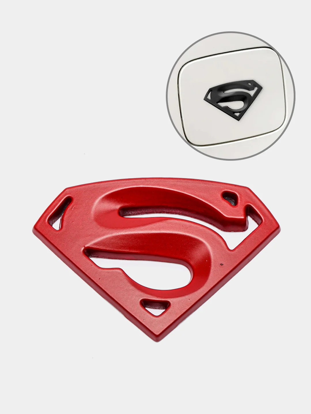 Красный украшение металлическое для авто "Superman"