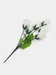 Белый цветы искусственные "Букет розы", 6 голов