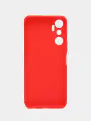 Красный чехол для Infinix HOT 20 (Инфиникс Хот 20 ), прозрачный, силиконовый