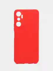 Красный чехол для Infinix HOT 20 (Инфиникс Хот 20 ), прозрачный, силиконовый