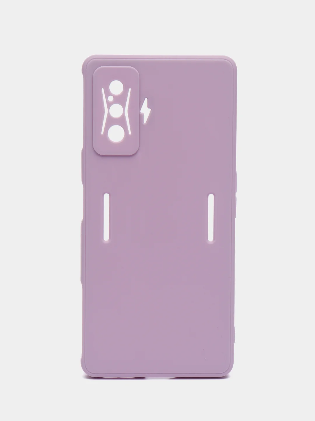 Лавандовый чехол для Xiaomi Poco F4 GT (Поко Ф4 Джити) силиконовый, черный, матовый, с защитой камеры