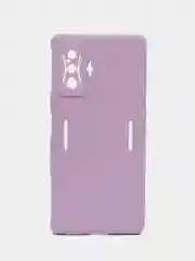 Лавандовый чехол для Xiaomi Poco F4 GT (Поко Ф4 Джити) силиконовый, черный, матовый, с защитой камеры