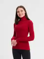 Красный водолазка женская, с горлом