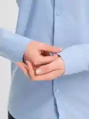Голубой рубашка женская