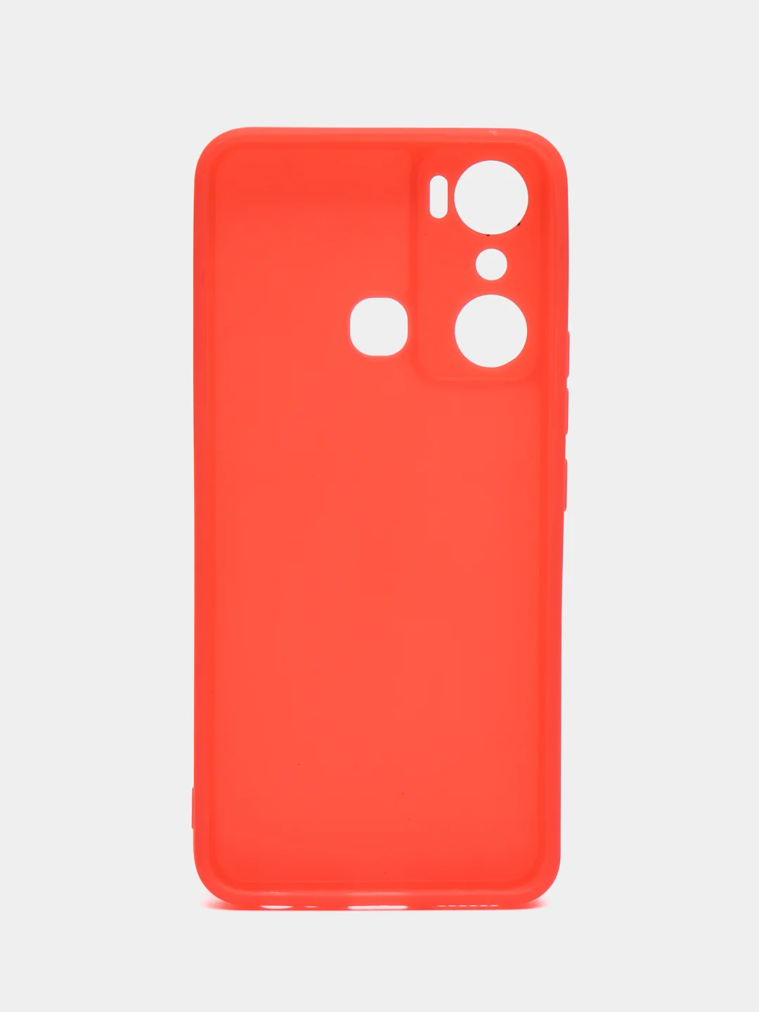 Красный чехол Infinix HOT 20i (Хот 20 ай), прозрачный, силиконовый
