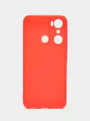 Красный чехол Infinix HOT 20i (Хот 20 ай), прозрачный, силиконовый