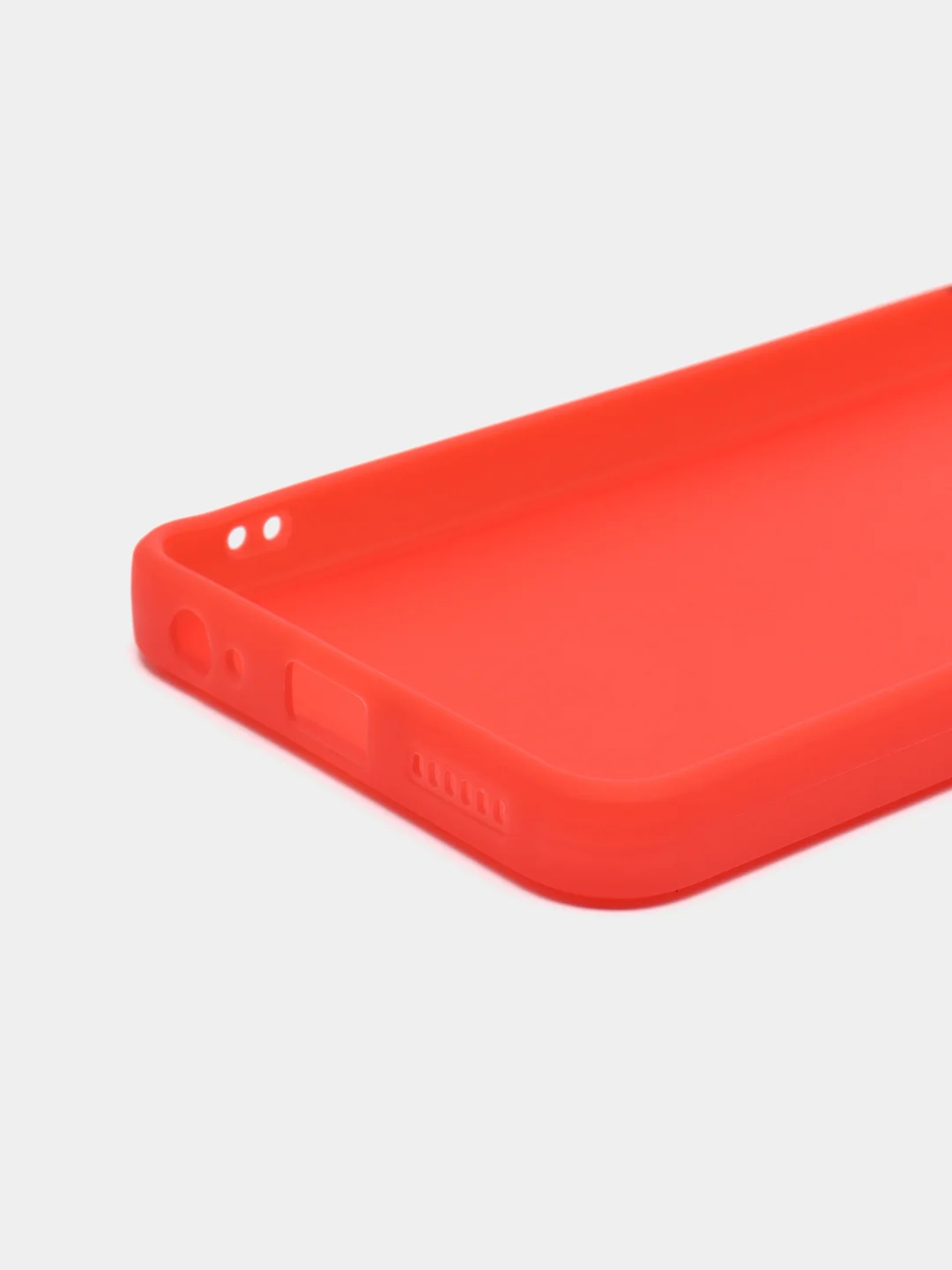 Красный чехол Infinix HOT 20i (Хот 20 ай), прозрачный, силиконовый