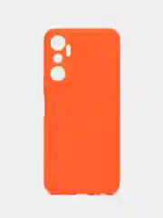 Оранжевый чехол для Infinix HOT 20 (Инфиникс Хот 20 ), прозрачный, силиконовый