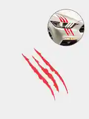 Красный наклейка на авто "Царапины"
