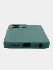 Тёмно-зелёный силиконовый чехол Vivo Y35 4G 2022 (Виво у35 4Г 2022)