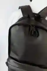 Угольный рюкзак мужской из экокожи, городской
