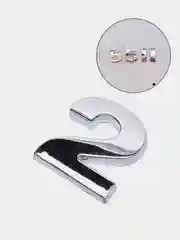Серебряный 3d Наклейка на авто "Буквы, цифры, знаки"