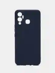Темно-синий чехол силиконовый на Infinix Hot 12 Play NFC (Инфиникс Хот 12 Плей НФС)