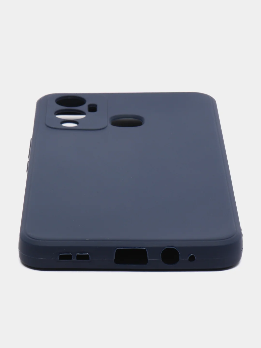 Темно-синий чехол силиконовый на Infinix Hot 12 Play NFC (Инфиникс Хот 12 Плей НФС)