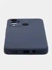 Темно-синий чехол силиконовый на Infinix Hot 12 Play NFC (Инфиникс Хот 12 Плей НФС)