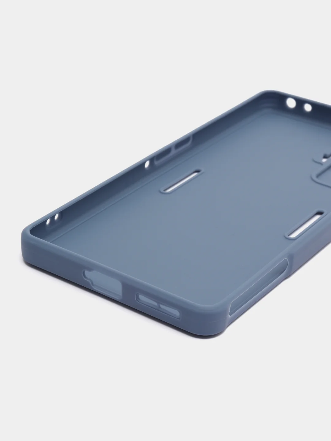 Синий меланж чехол для Xiaomi Poco F4 GT (Поко Ф4 Джити) силиконовый, черный, матовый, с защитой камеры