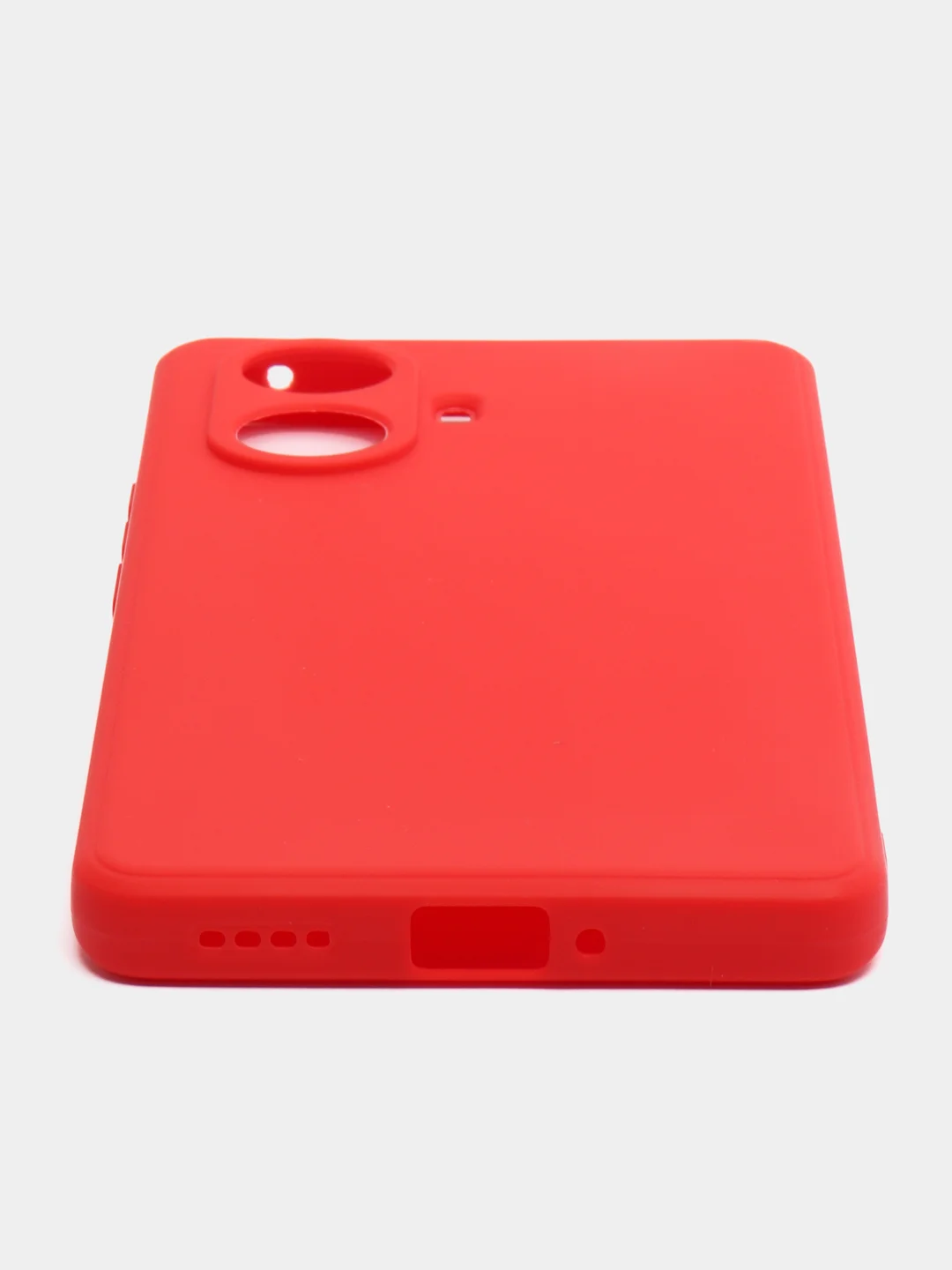 Красный силиконовый чехол для Realme 10 Pro+ / 10 Pro Plus (Реалми 10 Про Плюс 5 Джи), прозрачный