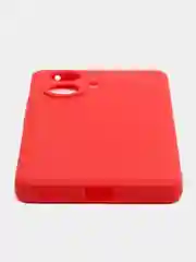 Красный силиконовый чехол для Realme 10 Pro+  / 10 Pro Plus (Реалми 10 Про Плюс 5 Джи), прозрачный